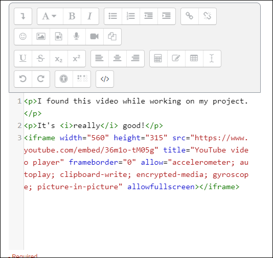 Embed Video from a Media Sharing Site