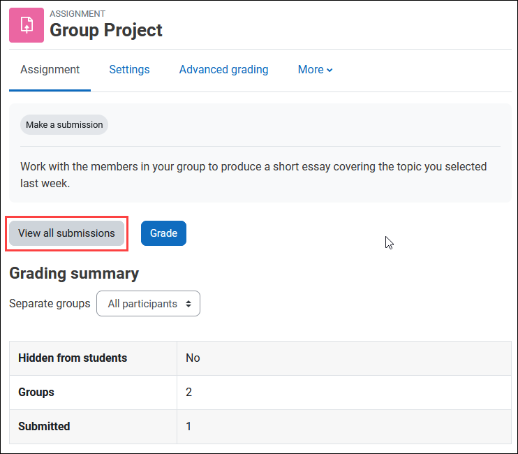 Grading Group Assignments