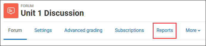 Viewing the Discussion Forum Summary Report
