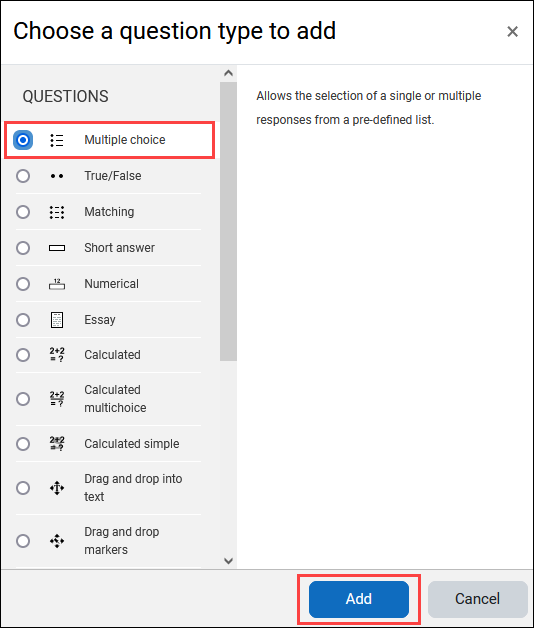 Adding and Editing Questions