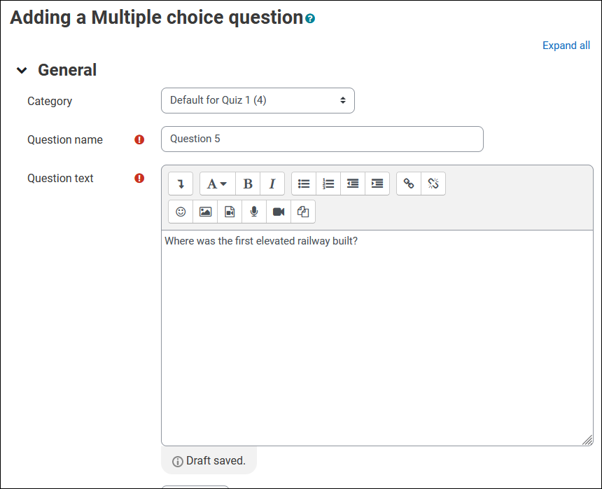 Adding and Editing Questions