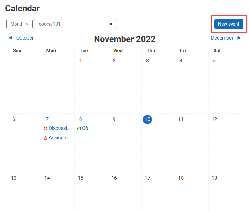 Create Calendar Event