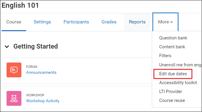 Editing Due Dates In Engage